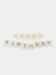 Белый гирлянда Флажки на день рождения Happy Birthday