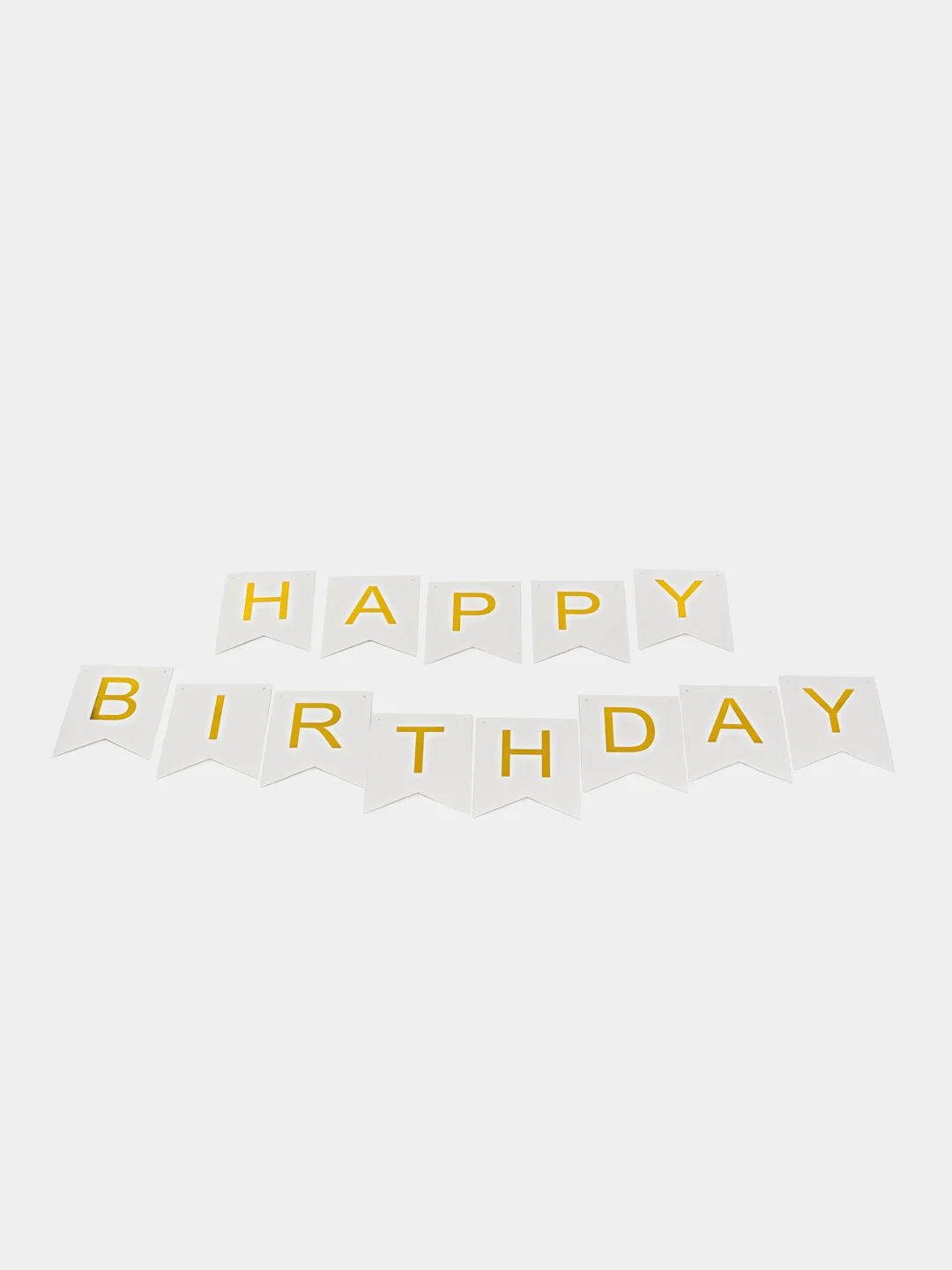 Белый гирлянда Флажки на день рождения Happy Birthday
