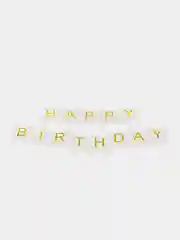 Белый гирлянда Флажки на день рождения Happy Birthday