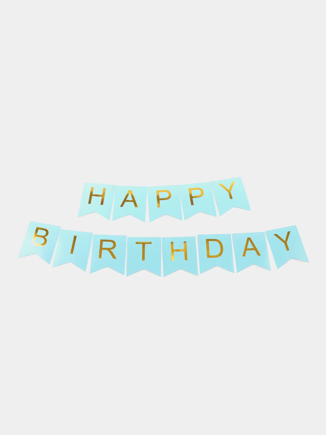Небесно-голубой гирлянда Флажки на день рождения Happy Birthday