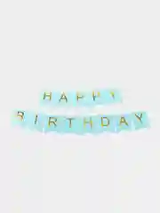 Небесно-голубой гирлянда Флажки на день рождения Happy Birthday