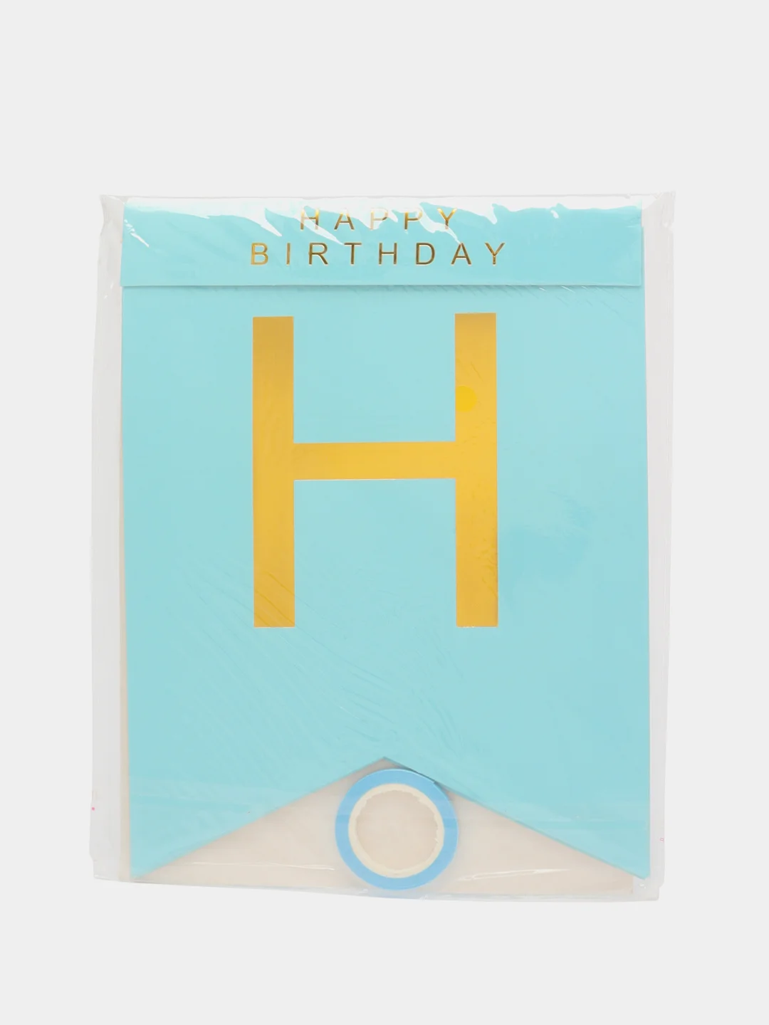 Небесно-голубой гирлянда Флажки на день рождения Happy Birthday