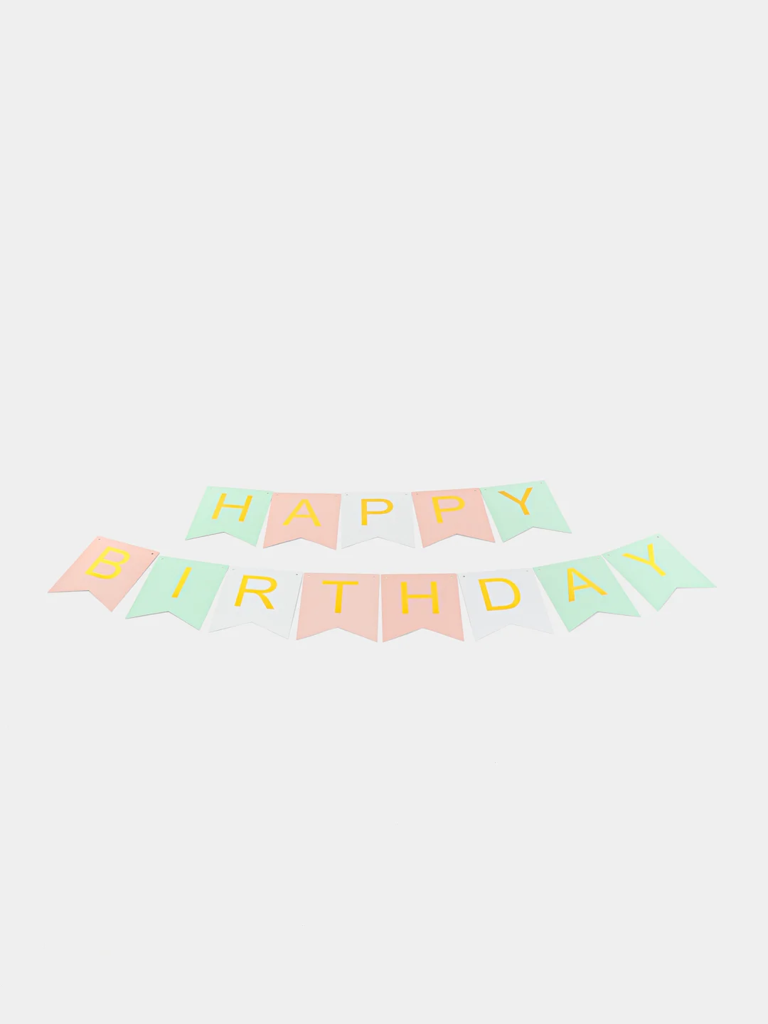 Небесно-голубой гирлянда Флажки на день рождения Happy Birthday