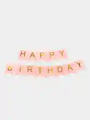 Розовый гирлянда Флажки на день рождения Happy Birthday