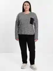 Черный костюм женский вязаный с брюками широкими