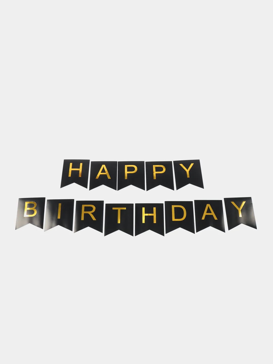 Черный гирлянда Флажки на день рождения Happy Birthday