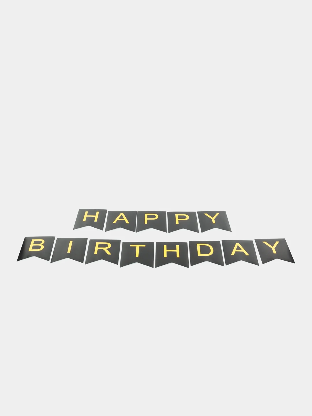 Черный гирлянда Флажки на день рождения Happy Birthday