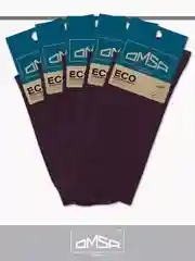 Бордовый носки мужские OMSA ECO 401 Colors высокие длинные из хлопка, набор 5 пар