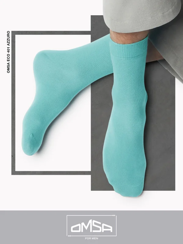 Ледяной носки мужские OMSA ECO 401 Colors высокие длинные из хлопка, набор 5 пар