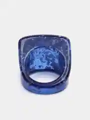 Розовый кольцо акриловое крупная печатка Поталь DH (размер 18,5)