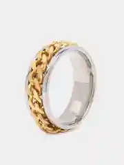 Серебряный кольцо с цепью
