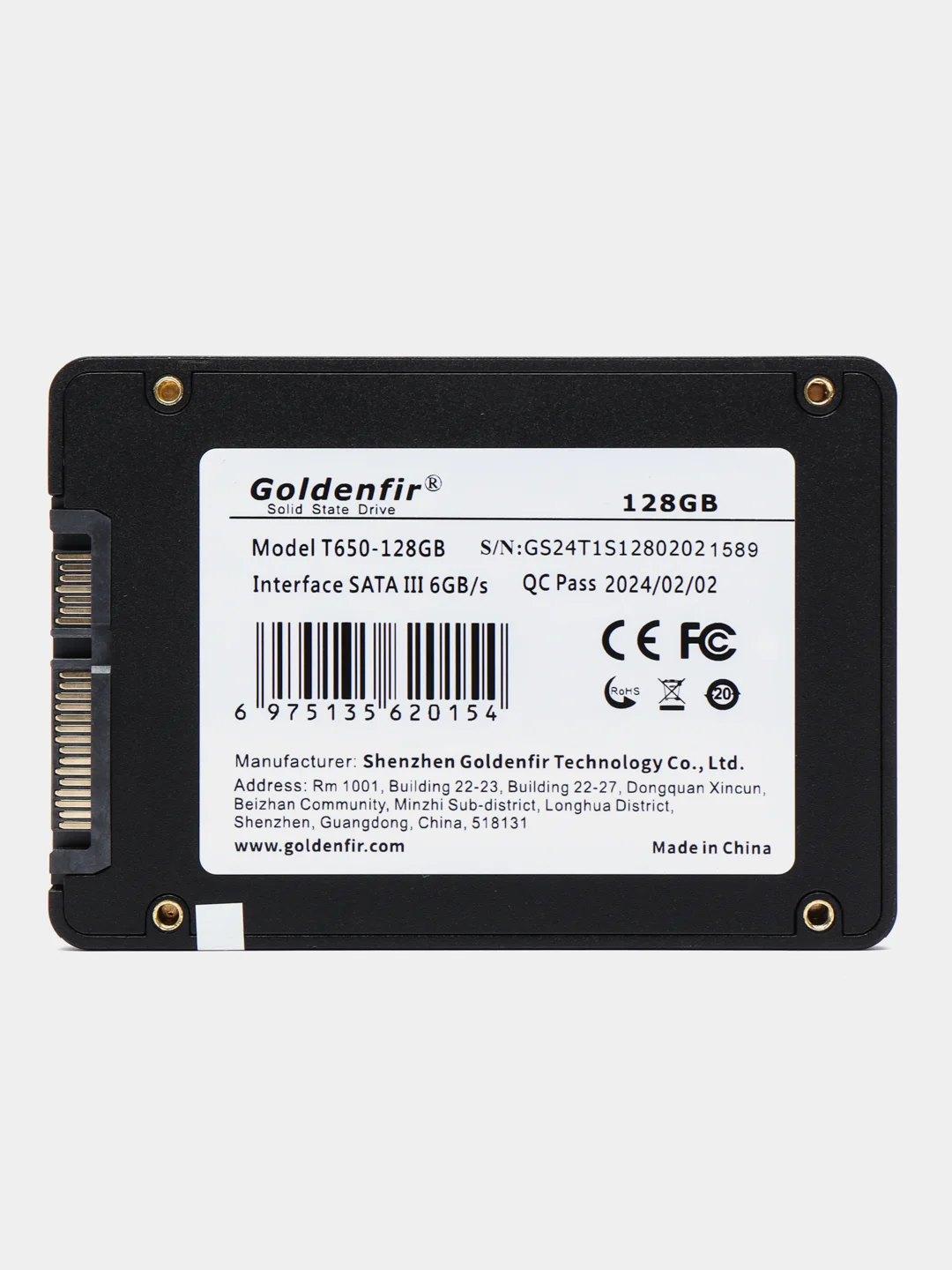 SSD жесткий диск для компьютера и ноутбука, 2.5" SATA 128Гб
