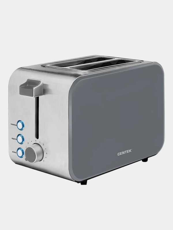Тостер Centek CT-1422, 850Вт, 7 уровней прожарки, 2 тоста, поддон, стоп, подогрев