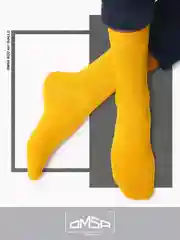 Желтый носки мужские OMSA ECO 401 Colors высокие длинные из хлопка, набор 5 пар