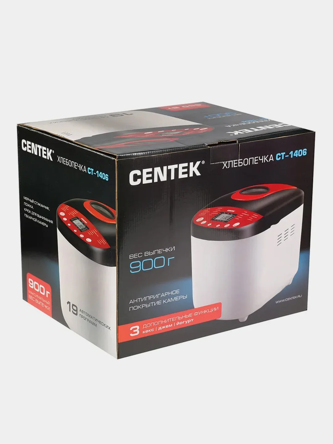 Хлебопечка Centek CT-1406, 900 г, 650 Вт