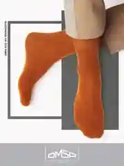 Терракотовый носки мужские OMSA ECO 401 Colors высокие длинные из хлопка, набор 5 пар