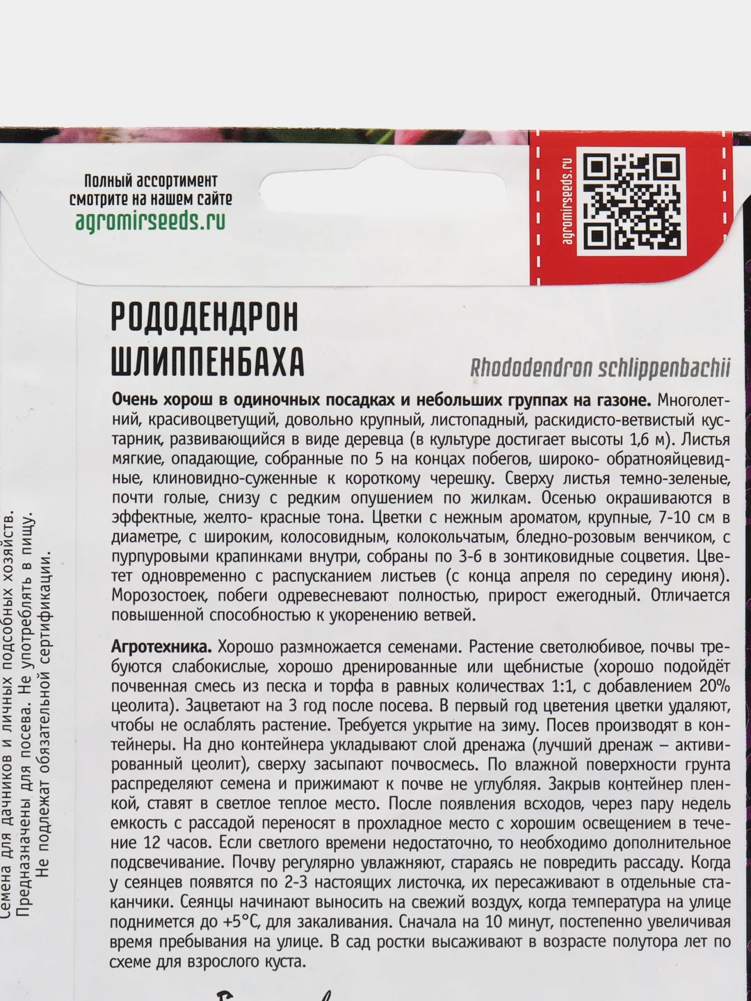 Рододендрон Шлиппенбаха (семена, цветы)