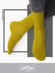 Оливковый носки мужские OMSA ECO 401 Colors высокие длинные из хлопка, набор 5 пар