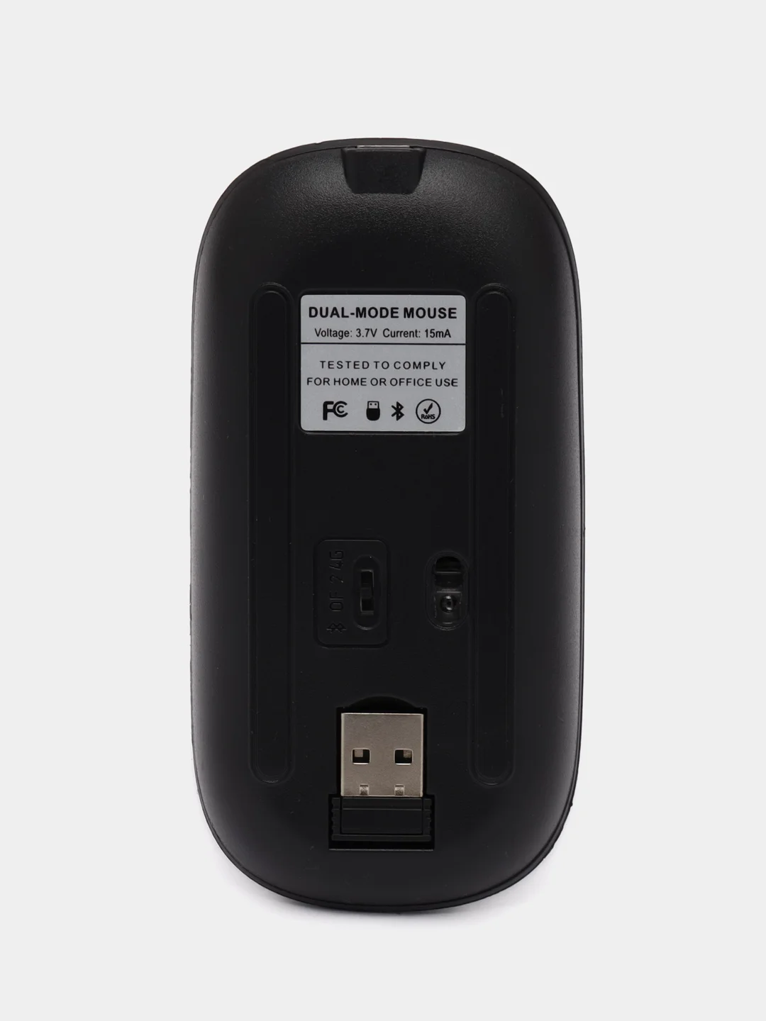 Мышь беспроводная с Bluetooth и USB-адаптер, бесшумная с USB зарядкой, 2.4GHz для ноутбука
