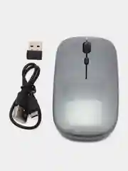 Мышь беспроводная с Bluetooth и USB-адаптер, бесшумная с USB зарядкой, 2.4GHz для ноутбука