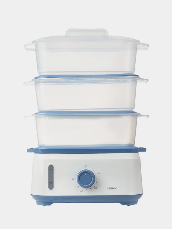 Пароварка Centek CT-1462, 3 контейнера, 9л, 1050 Вт