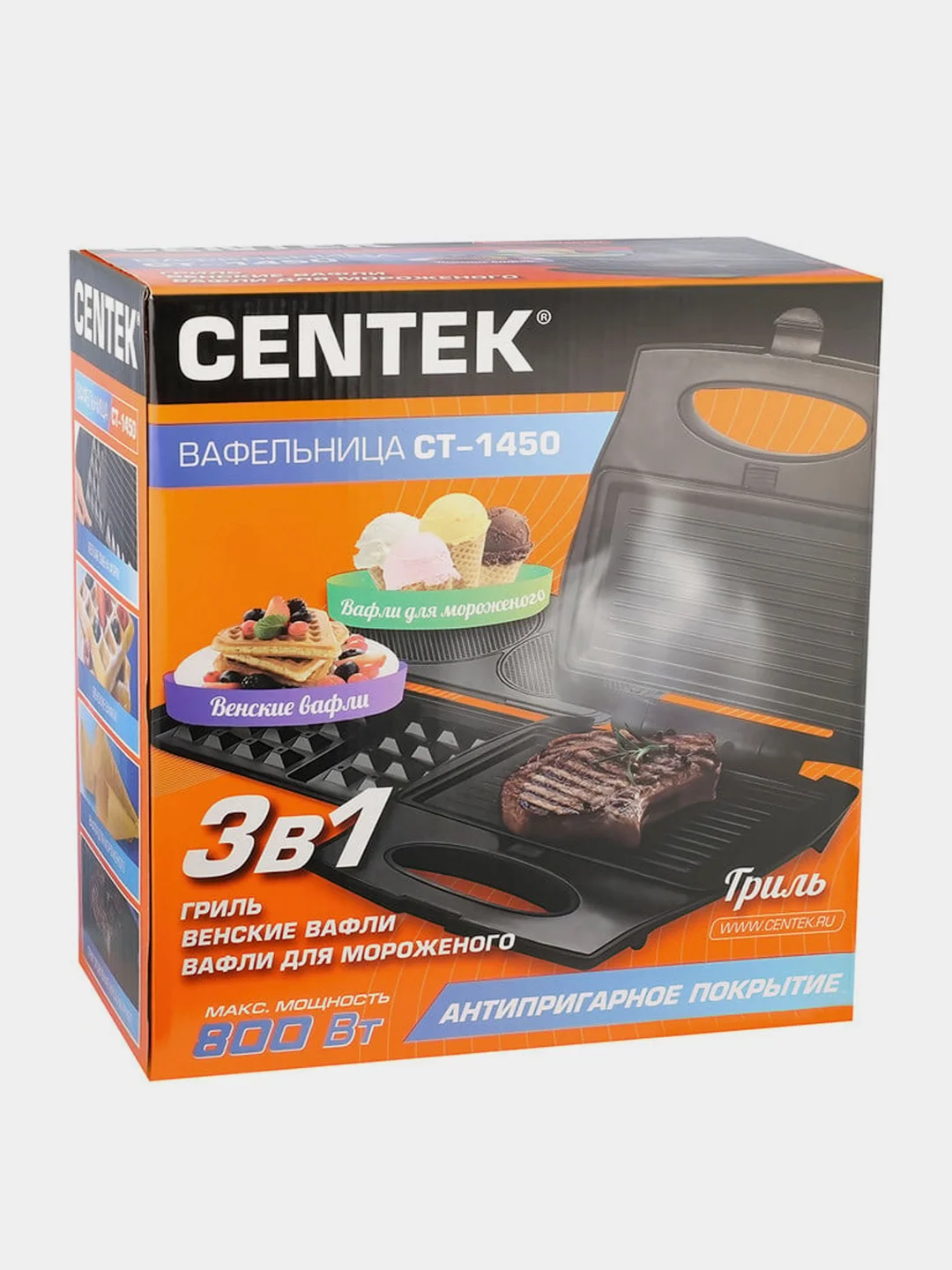 Вафельница Centek CT-1450, 800 Вт