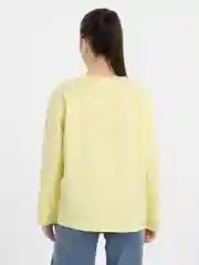 Лимонный тонкий свитшот женский