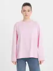 Розовый тонкий свитшот женский