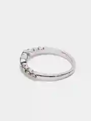 Коралловый меланж кольца со стразами и сердечком