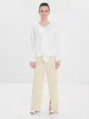 Белый блузка женская с рюшами