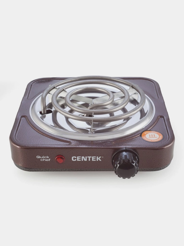 Плитка электрическая Centek CT-1508, 1 конфорка, ТЭН 140 мм, 1000 Вт, индикатор работы