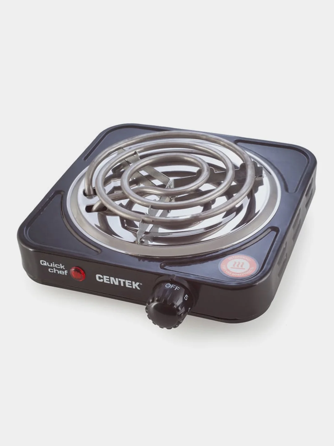 Плитка электрическая Centek CT-1508, 1 конфорка ТЭН, 140мм, 1000 Вт, индикатор работы