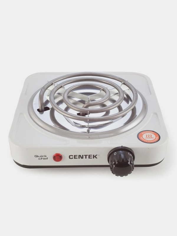 Плитка электрическая Centek CT-1508, 1 конфорка, ТЭН 140 мм, 1000Вт, индикатор работы