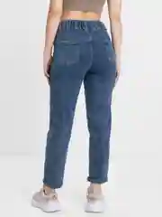 Синий джинсы мом