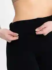 Черный лосины в рубчик