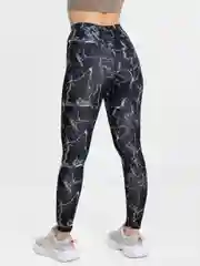 Черный лосины женские, спортивные, утягивающие, с высокой талией