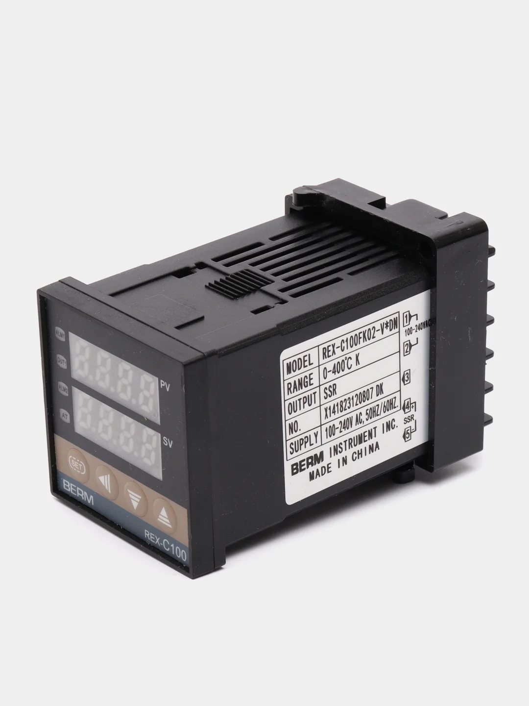 PID Терморегулятор / термореле REX-C100 с термопарой, радиатором и реле SSR-40DA до 400 гр