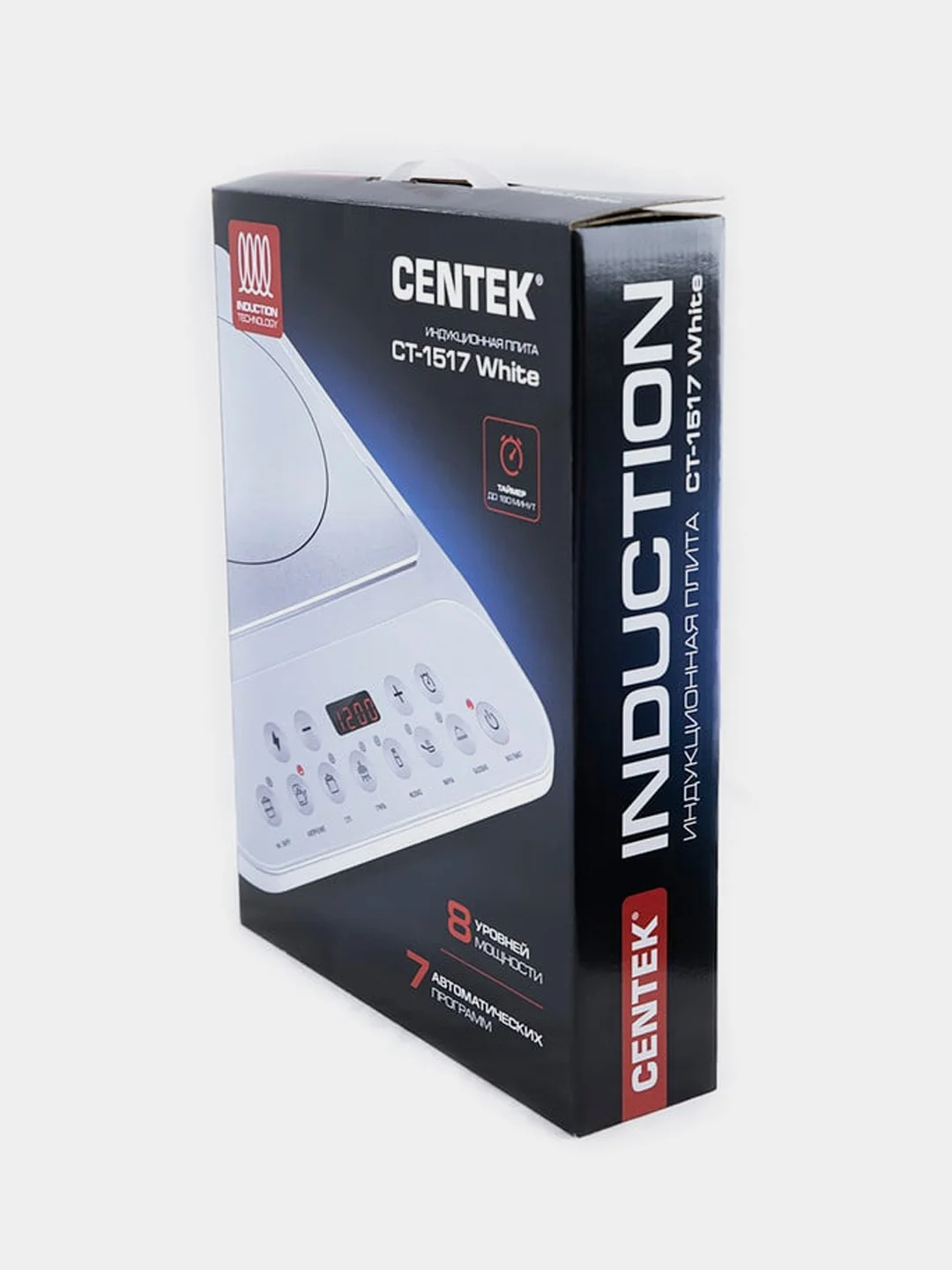 Плитка индукционная Centek CT-1517, 2000Вт, 8 режимов мощности, 7 программ, таймер