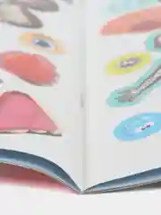 Оранжевый наклейки книга тетрадь "Как устроено моё тело", 16 стр