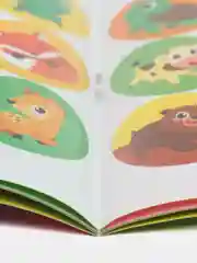 Розовый книжки наклейки кружочки, Познаём мир вокруг 70-80 наклеек
