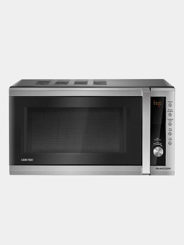 СВЧ-печь Centek CT-1582, сталь, 700Вт, 20л, 8 программ, таймер, подсветка