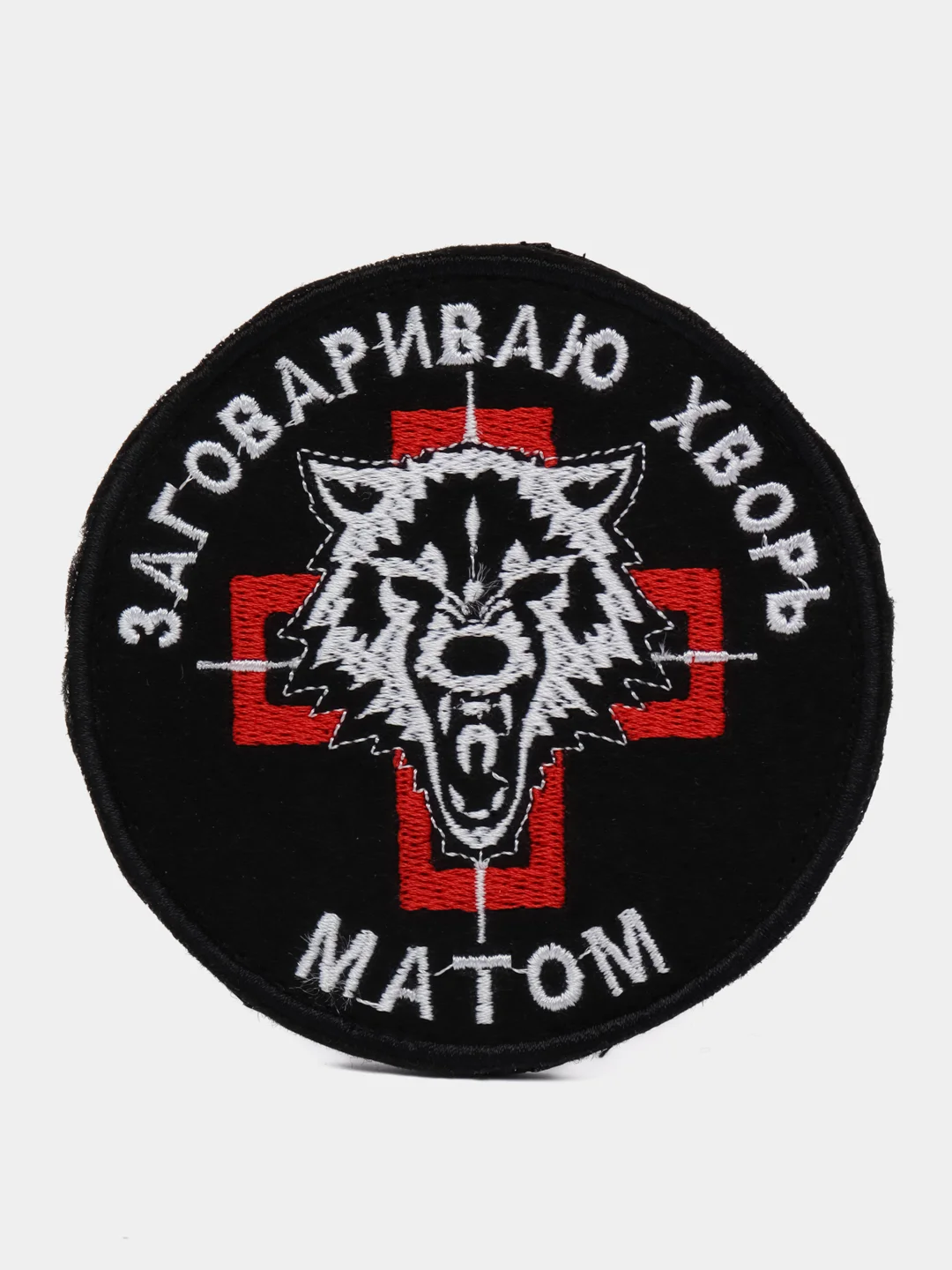 Хаки шеврон нашивка на одежду "Медик", на липучке