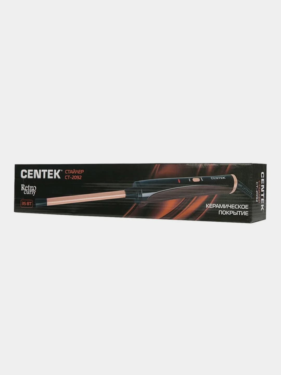 Стайлер Centek CT-2092 (черн/бронз) 35Вт, керам. покрытие, 200C°, Soft touch