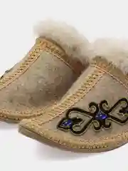 Серый тапочки войлочные "Подарочные"