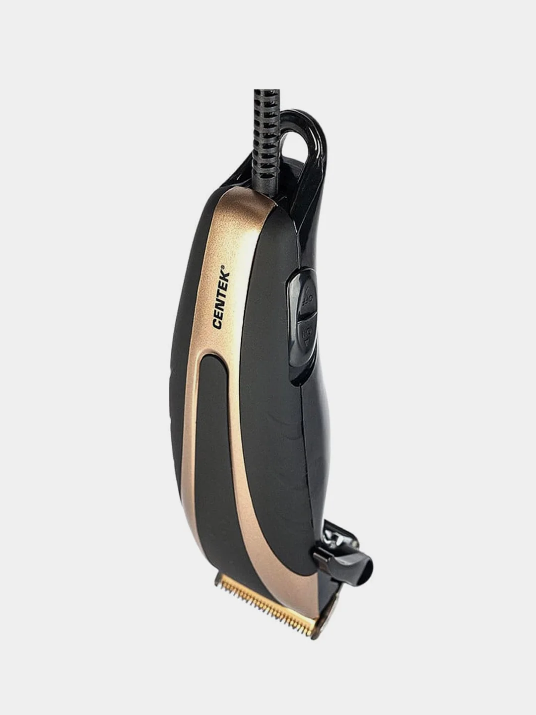 Машинка для стрижки Centek CT-2110, чёрный/золотой, титановые ножи, прорезиненный корпус