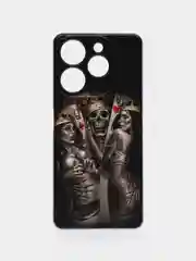 Оливковый силиконовый чехол на Tecno Spark 10 Pro / Текно Спарк 10 Про прозрачный, с рисунком