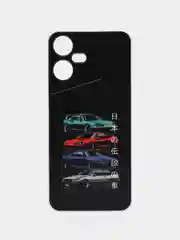 Хром силиконовый чехол на Tecno Pova Neo 3 / Текно Пова Нео 3 прозрачный, с рисунком
