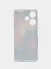 Кораллово-розовый силиконовый чехол на Infinix Hot 30i / Инфиникс Хот 30i прозрачный, с рисунком