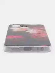 Кораллово-розовый силиконовый чехол на Infinix Hot 30i / Инфиникс Хот 30i прозрачный, с рисунком