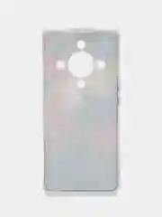 Кораллово-розовый силиконовый чехол на Honor X9B / Хонор X9B прозрачный, с рисунком, защита камеры